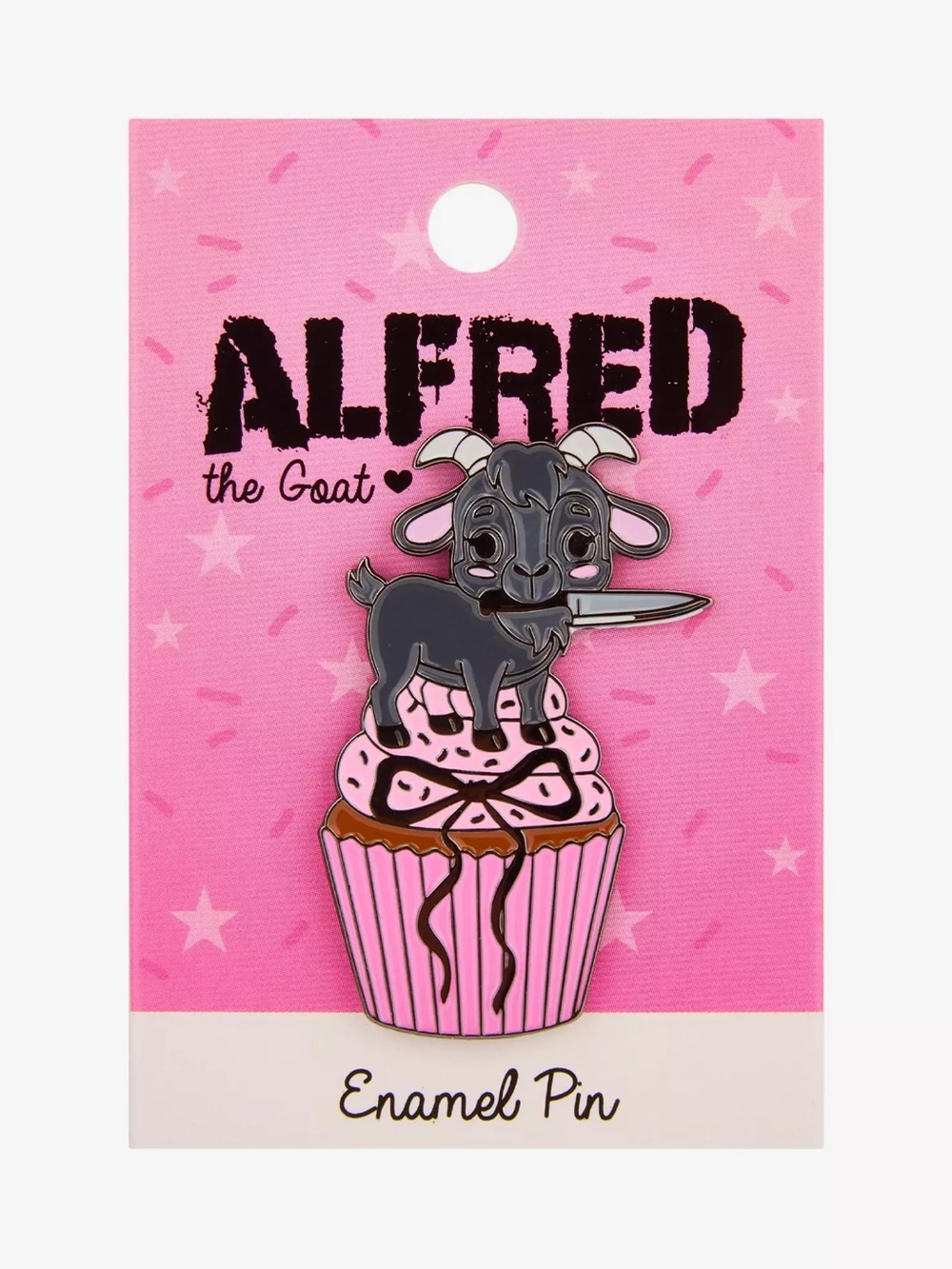 Alfred The Goat Pink Cupcake Enamel Pin Hot Topic Exclusive